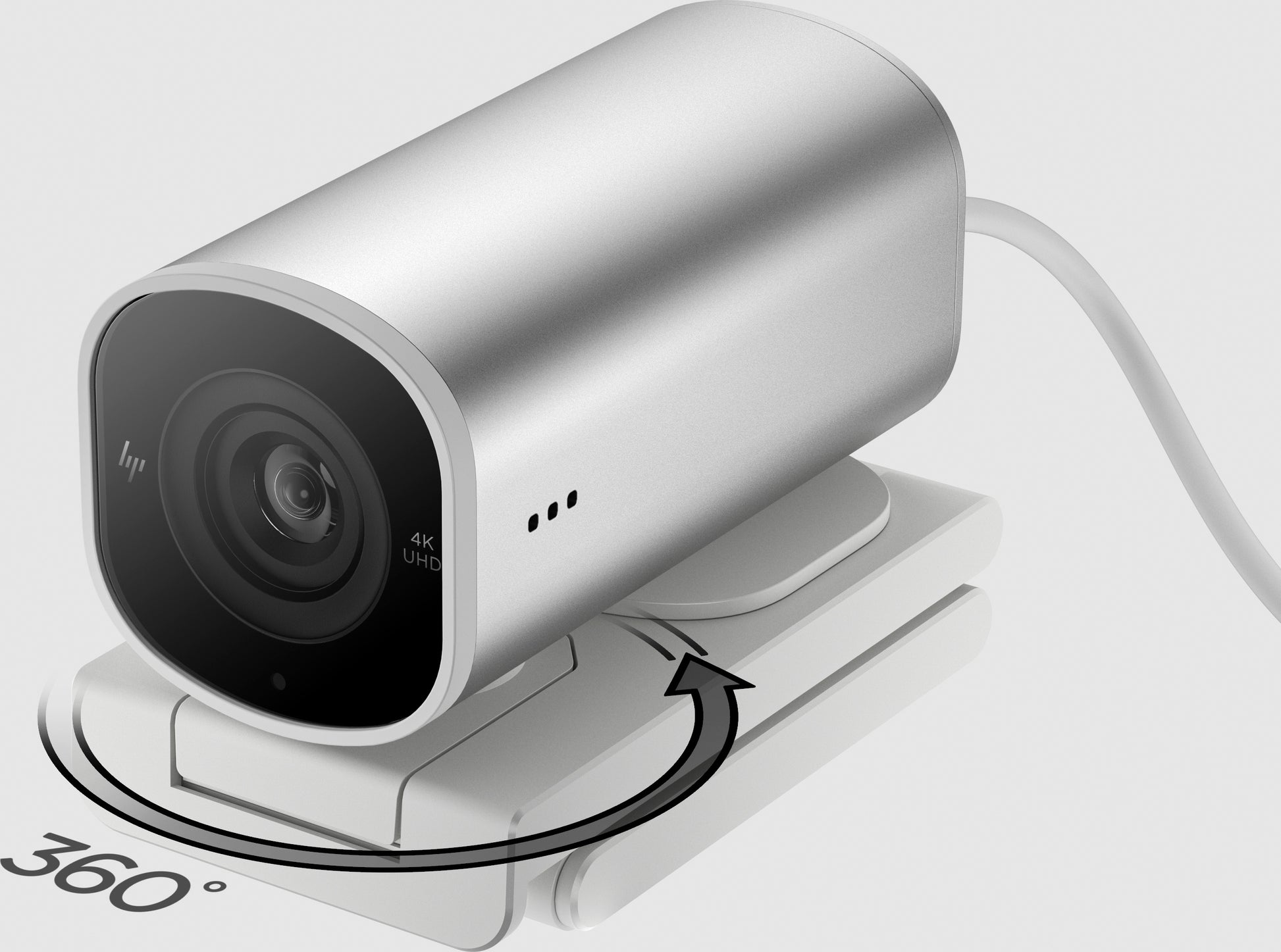 HP 960 Webcam – 4K Ultra HD, 30 fps, Autofokus, USB-A – Silber