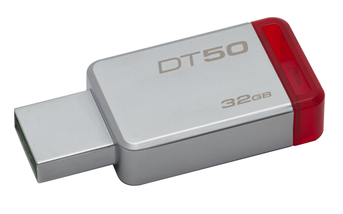 Kingston Technology Kingston DataTraveler 50 32GB – USB 3,2 Gen 1 (USB Typ-A), Metall, Rot