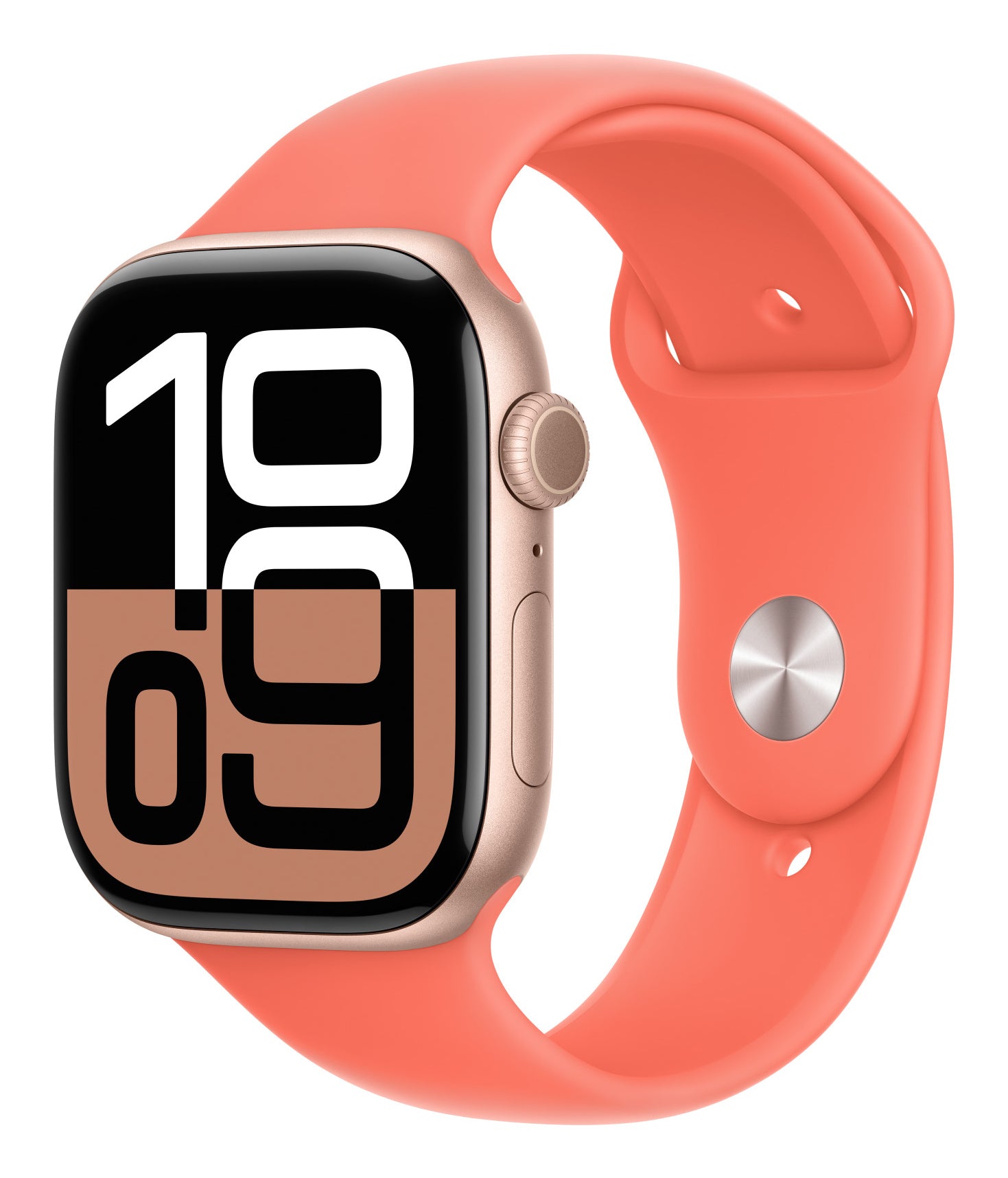 Apple Sportarmband – Armband – für Apple Watch 46 mm, Tangerine, S/M, Kunststoff