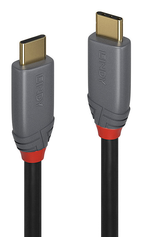 Lindy USB-C auf USB-C Kabel – USB 3.2 Gen 2 (10 Gbit/s) – 5 m – PD 100 W – PVC-Mantel – Schwarz
