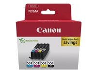 Canon Tintenpatronen-Multipack CLI-551, CMYK, 4er-Pack