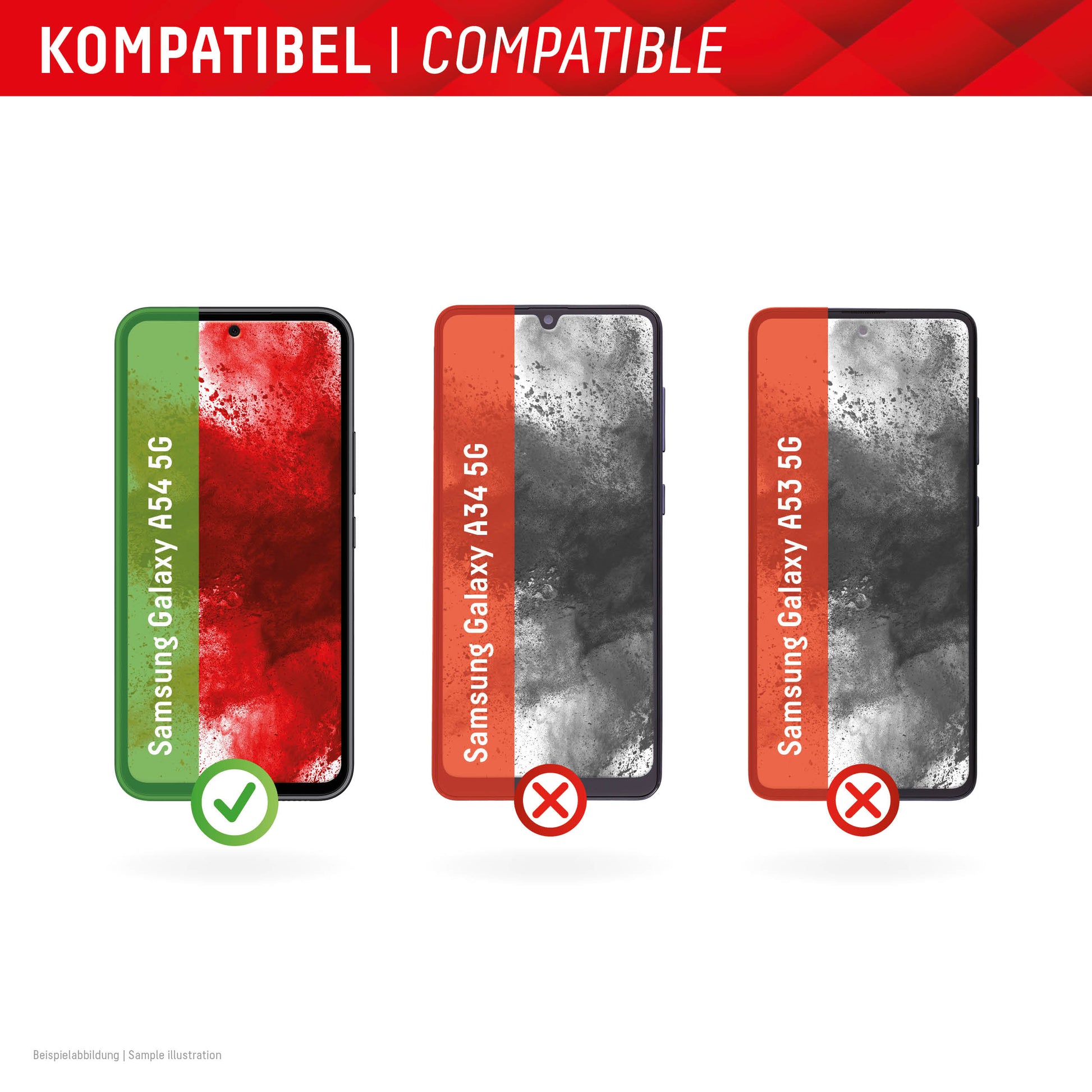 Displex Backcover – für Samsung Galaxy A54 5G, Gehärtetes Glas, Transparent, Panzerglas (10H)
