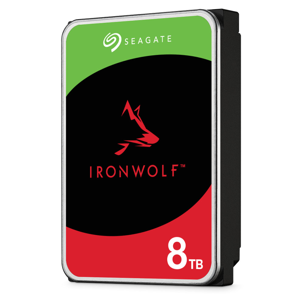 Seagate IronWolf ST8000VN002 – 8 TB, 3,5" HDD, 5400 U/min, 256 MB Cache, SATA III, für NAS