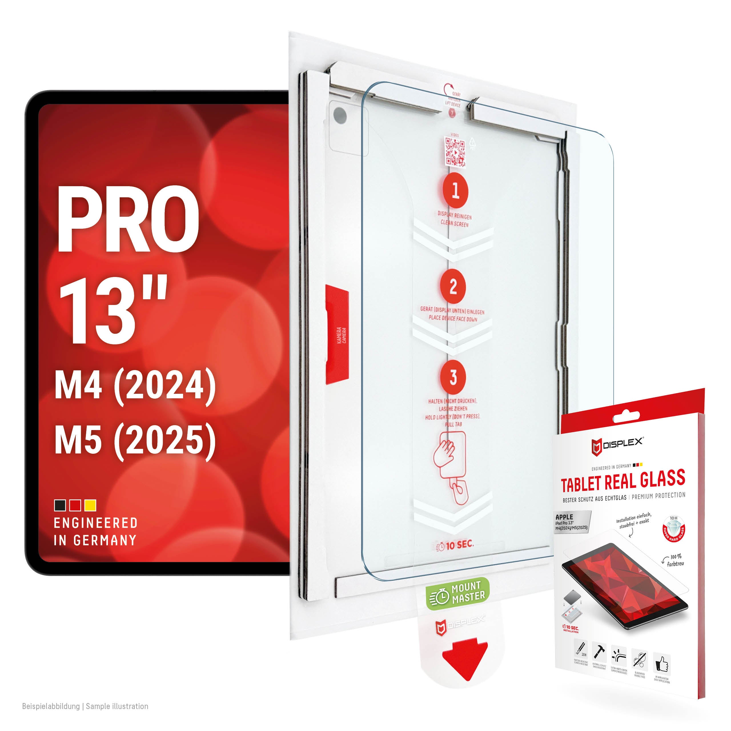 Displex Panzerglas für iPad Pro 13" (2024/2025) – 10H, kratzresistent