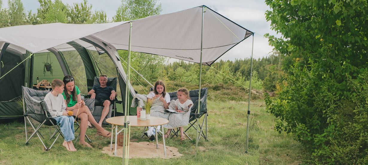 Outwell Canopy Tarp M – 6'000 mm Wassersäule, USF 50+ – 3,10 × 3,30 m – Grau – Polyester
