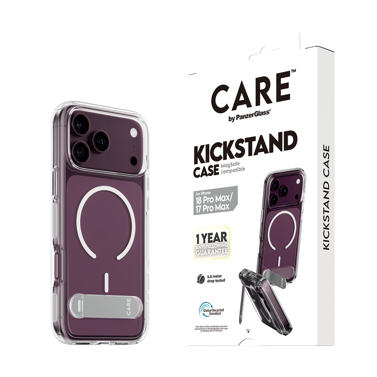 PanzerGlass CARE Backcover – für Apple iPhone 18 Pro Max und iPhone 17 Pro Max – bis 4,8 m sturzsicher