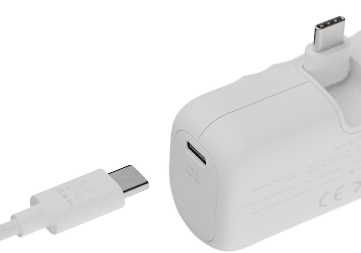 Xtorm Go2 Powerbank 5'000 mAh – 20 W PD, 1× USB-C, weiss