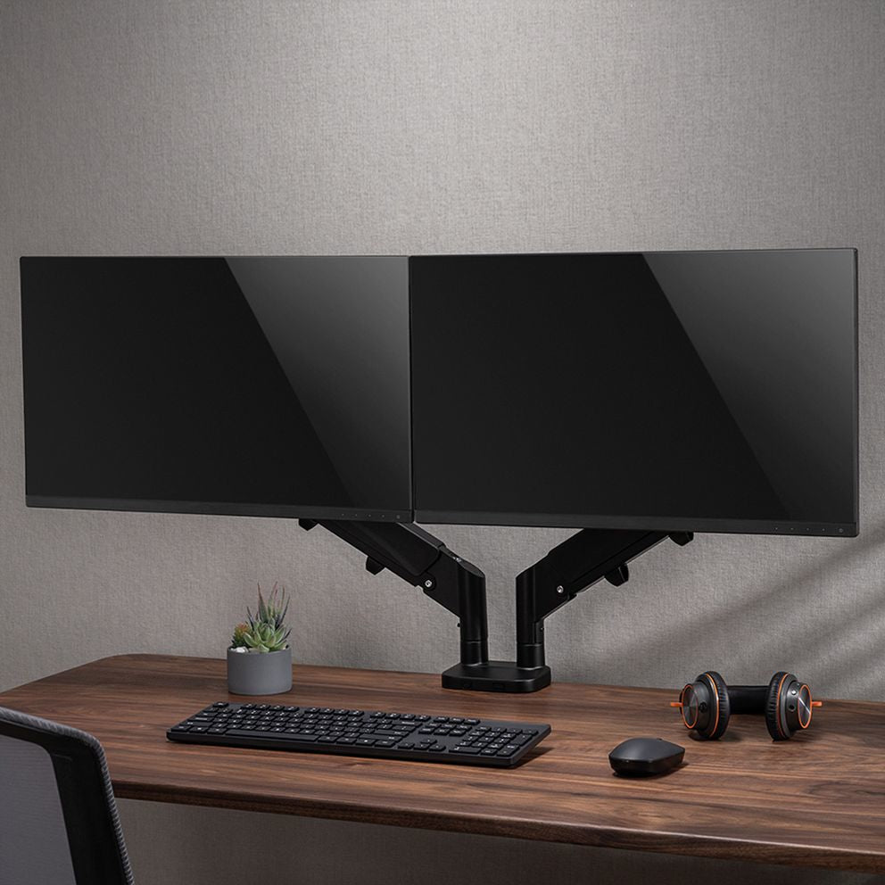 VALUE 17.99.1183 – Monitorarm Tischhalterung – 2 Monitore – 17–32" – VESA 75×75/100×100 mm – bis 18 kg/Monitor