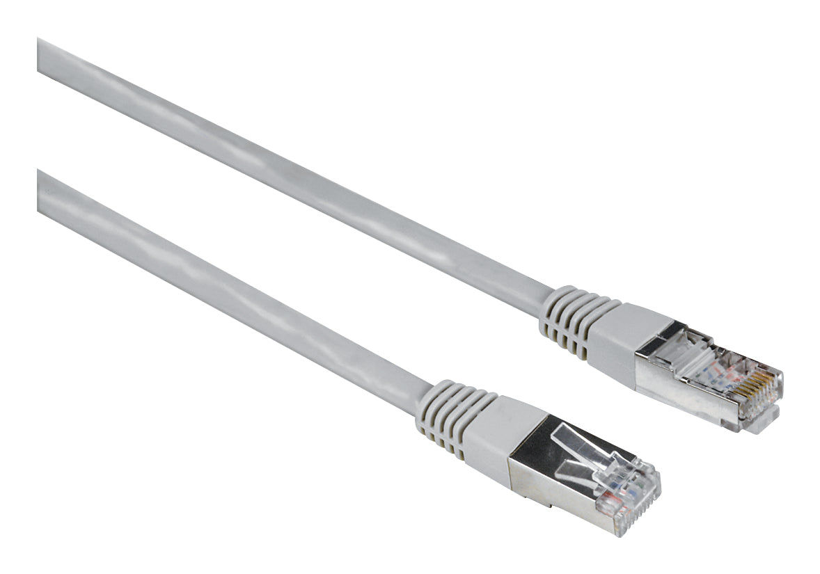 Hama Patchkabel – 1,5 m, RJ45–RJ45, Grau, geschirmt