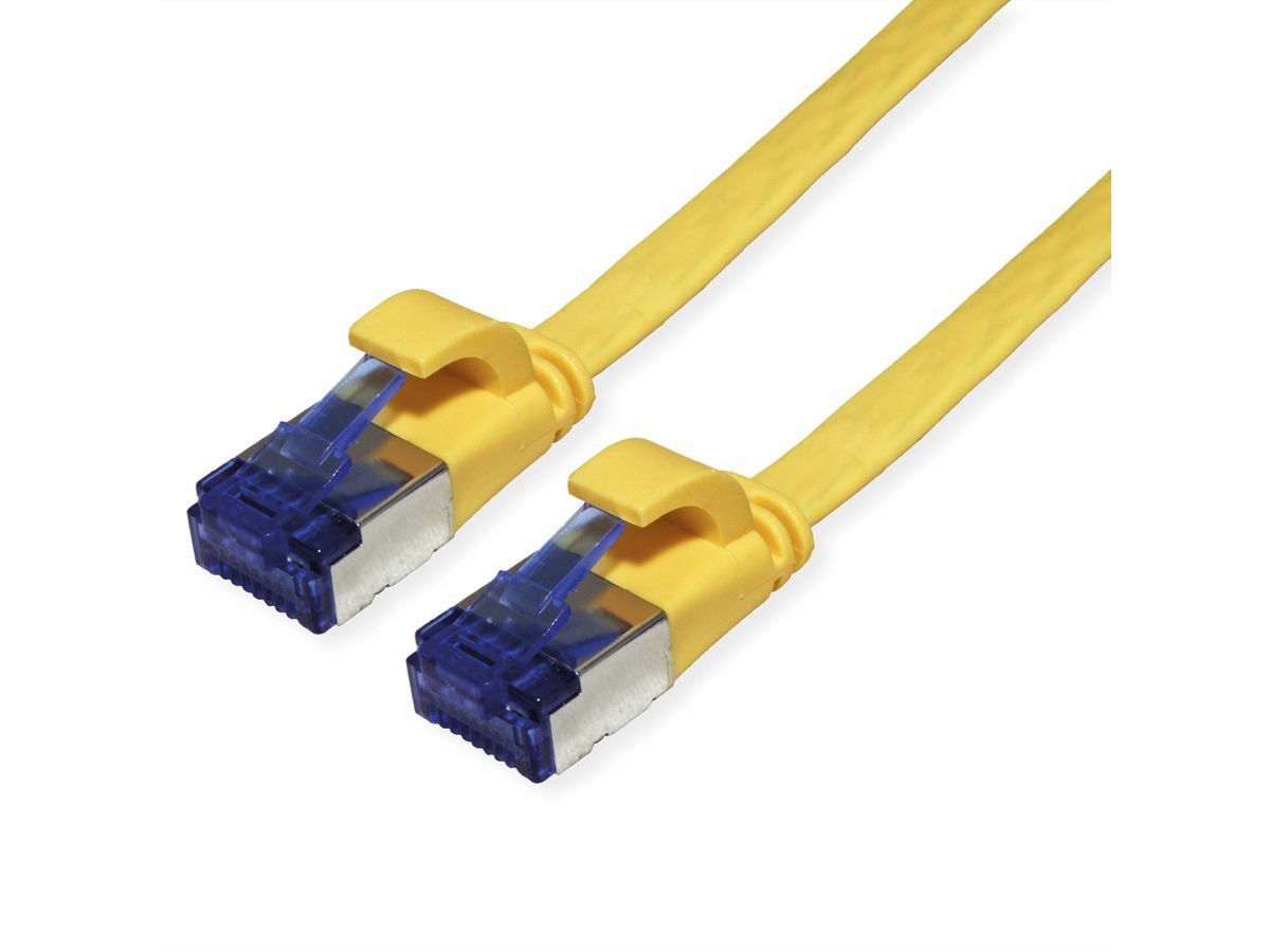 VALUE Patchkabel – Cat6A (Klasse EA) FTP, 5 m, gelb, extra flach, RJ-45