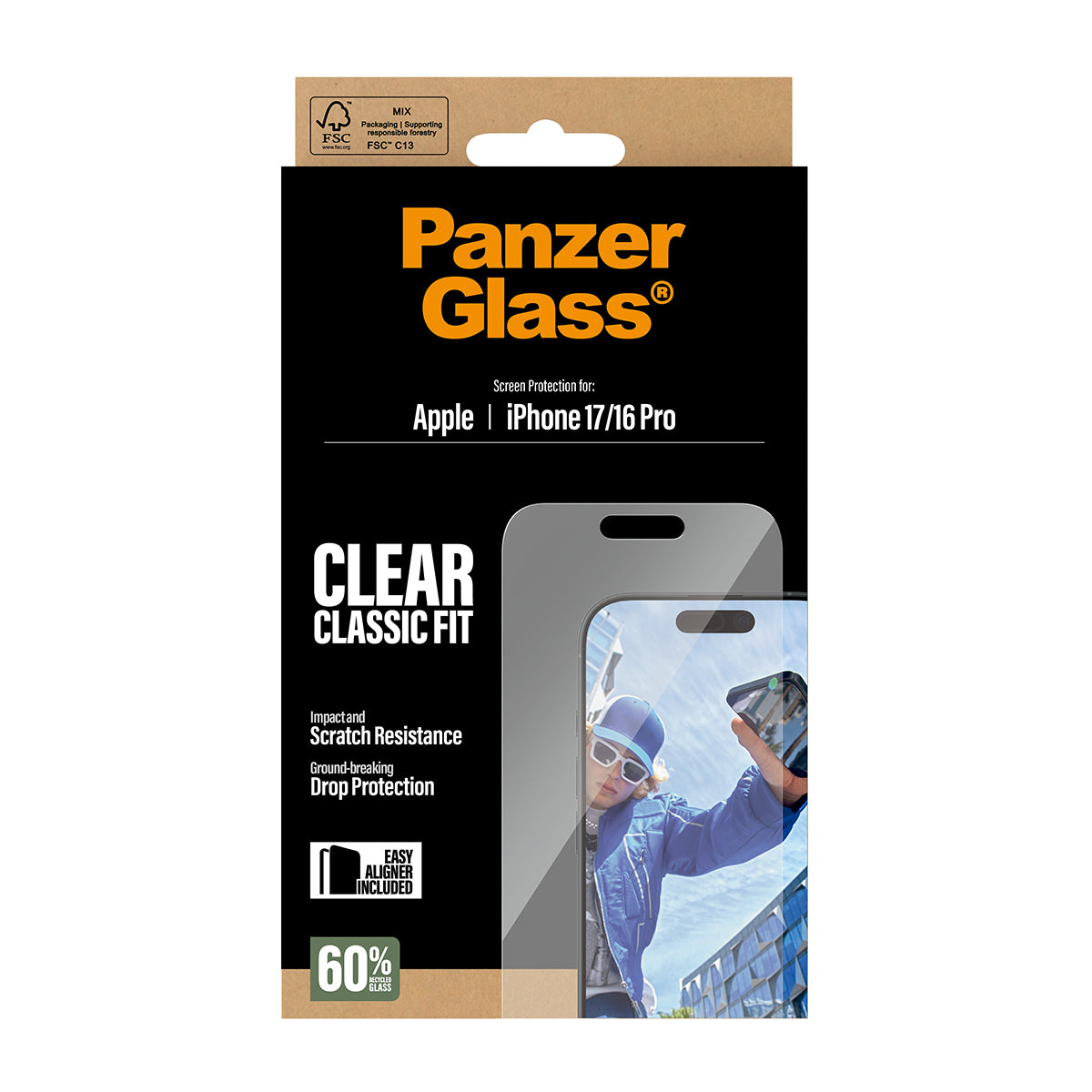 PanzerGlass Displayschutz – für Apple iPhone 17 – stossfest