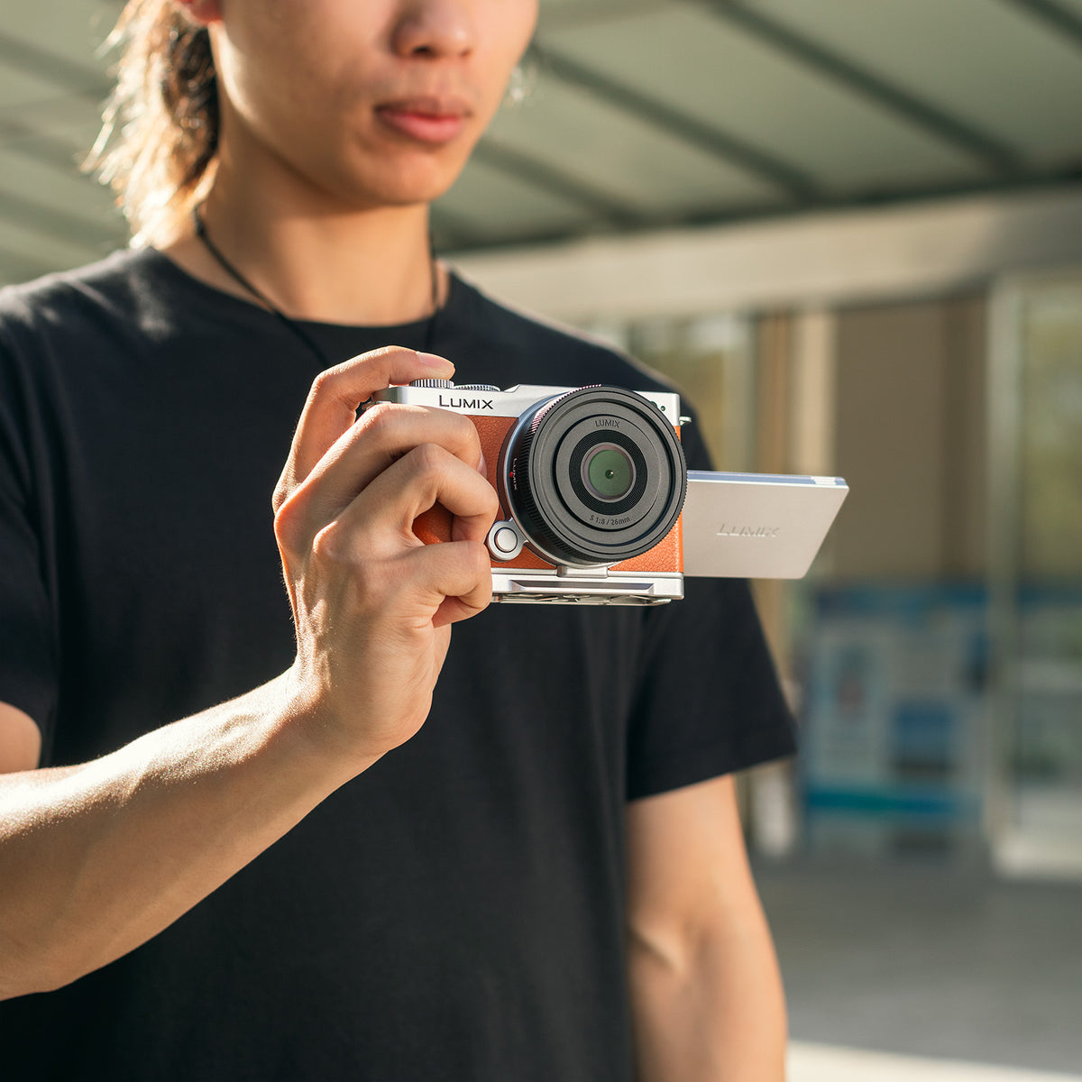 SmallRig 5052 L-förmiger Griff – für LUMIX S9 – Aluminium/Silikon, Orange, 126 × 44,4 × 62,7 mm