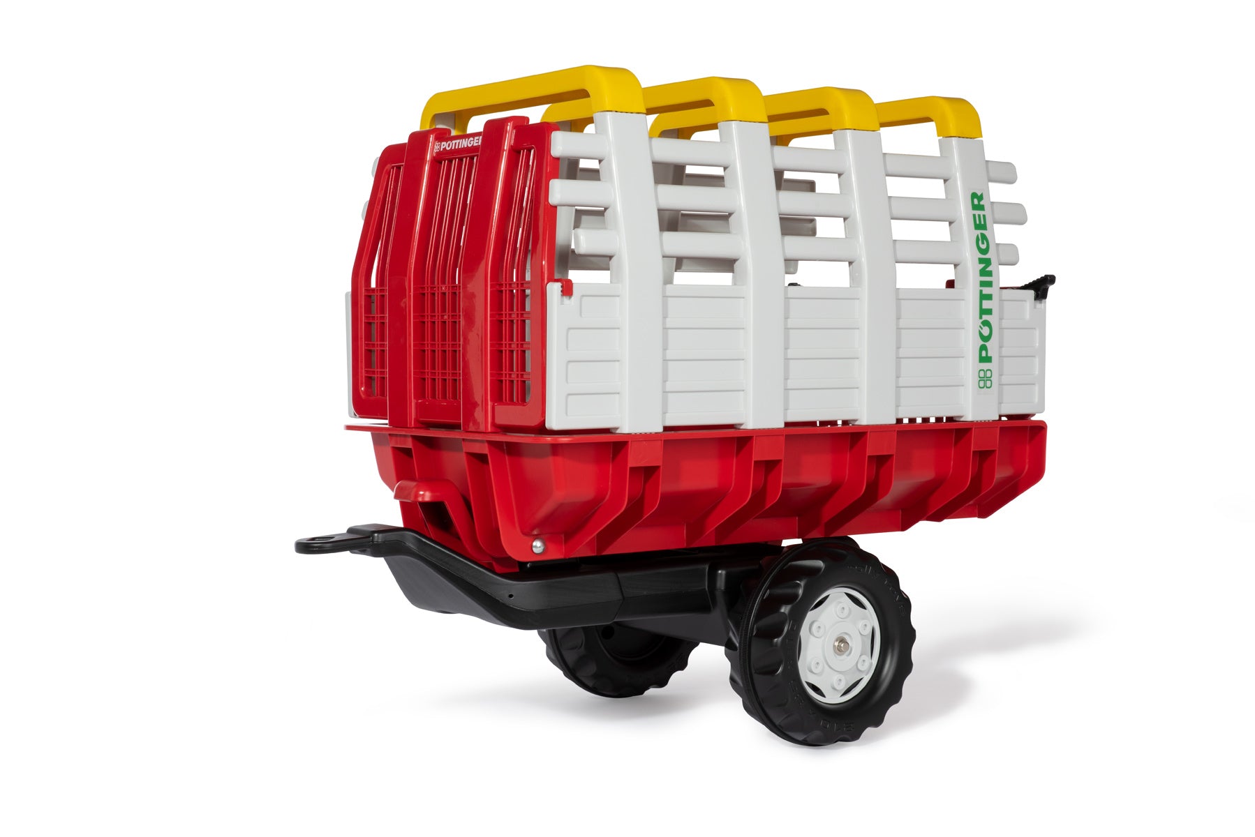 rolly toys Traktoranhänger – 67 × 83 × 40 cm – ab 3 Jahren – Kunststoff, gelb/rot/weiss – CE