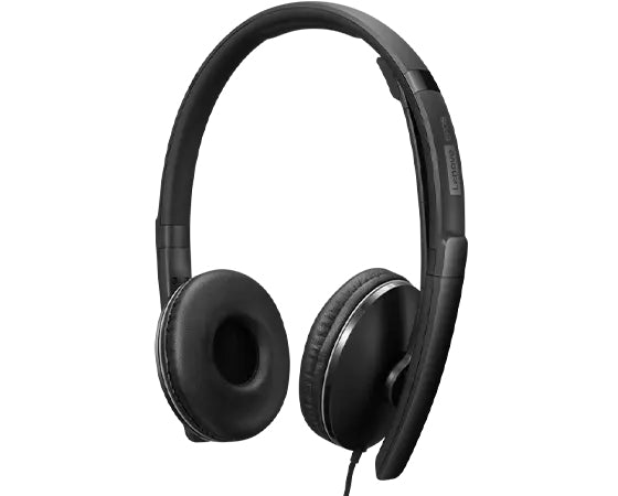 Lenovo 4XD1M39029 – Duo Headset – USB‑C, mit Inline-Mikrofon, Mikrofon-Rauschunterdrückung – schwarz – für PC