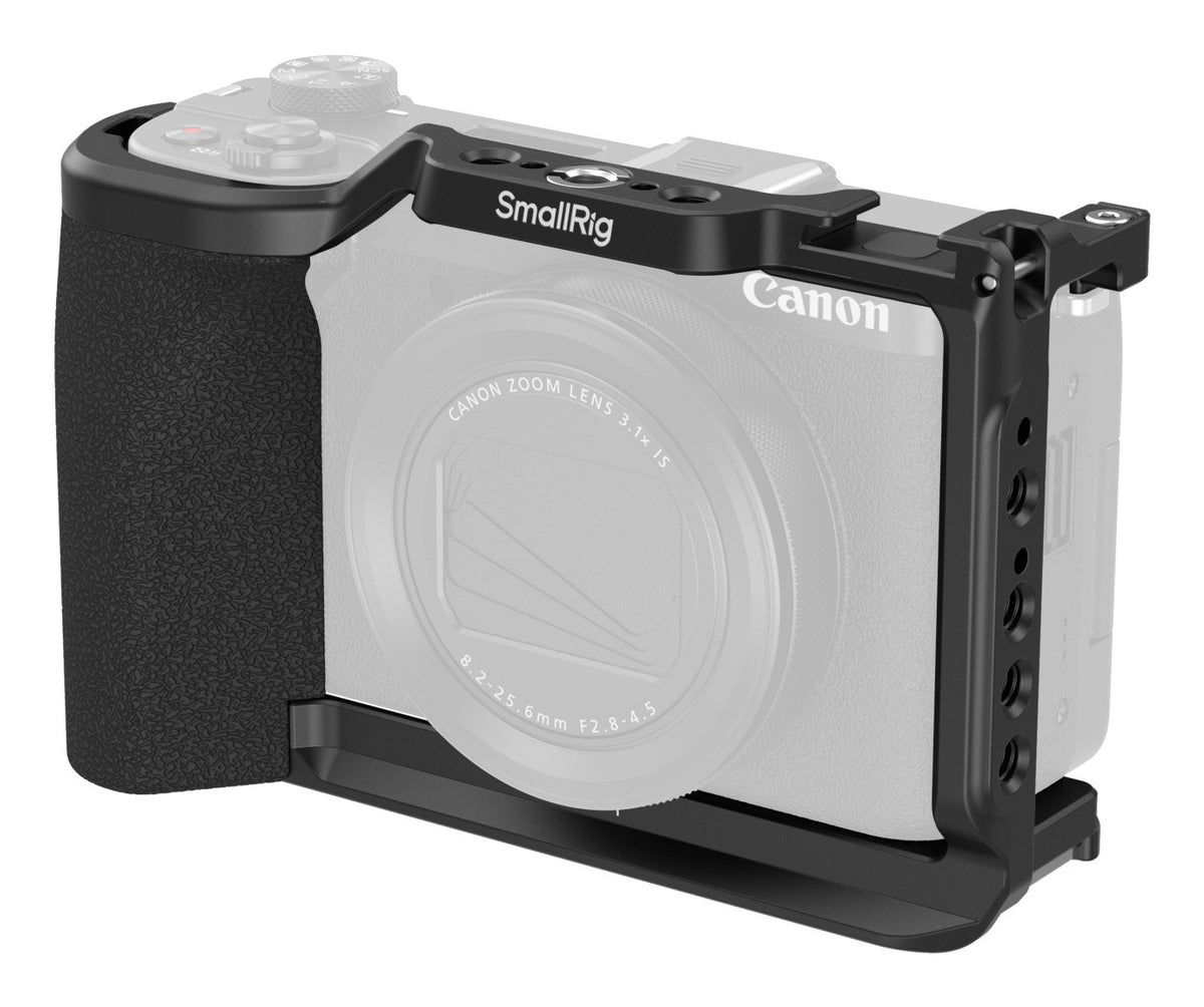 SmallRig 5807 Cage – Aluminium, 1/4" & 3/8" Gewinde, 132,9 × 85,5 × 55,5 mm – für Canon PowerShot V1