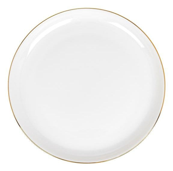 Furber. Furber Teller – 6er Set, Ø 26,5 cm, Knochenporzellan, Weiss/Gold, spülmaschinenfest