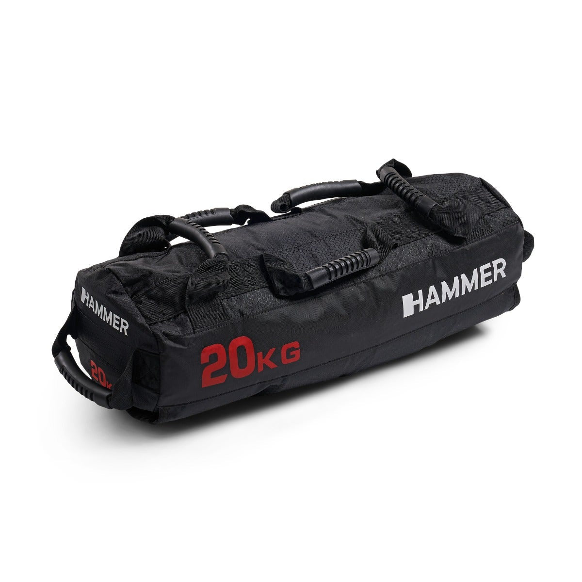 HAMMER Competition Sandsack, 20 kg, 36 × 32 × 10 cm – Rot/Schwarz, Oxford