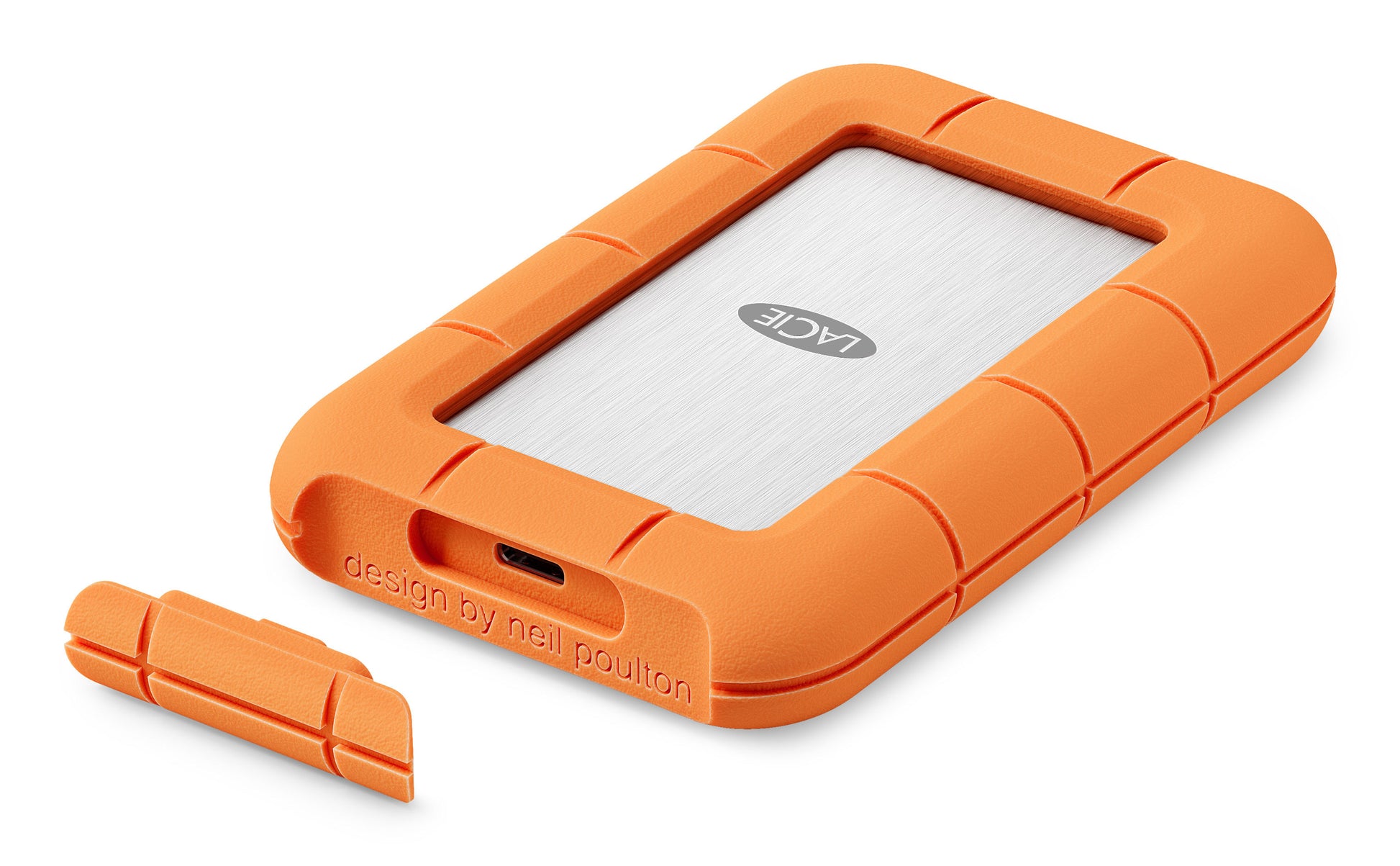 LaCie Rugged SSD4 – Thunderbolt 5, USB4 Gen3x2 (USB‑C), 4 TB, 4'000 MB/s, Orange/Edelstahl