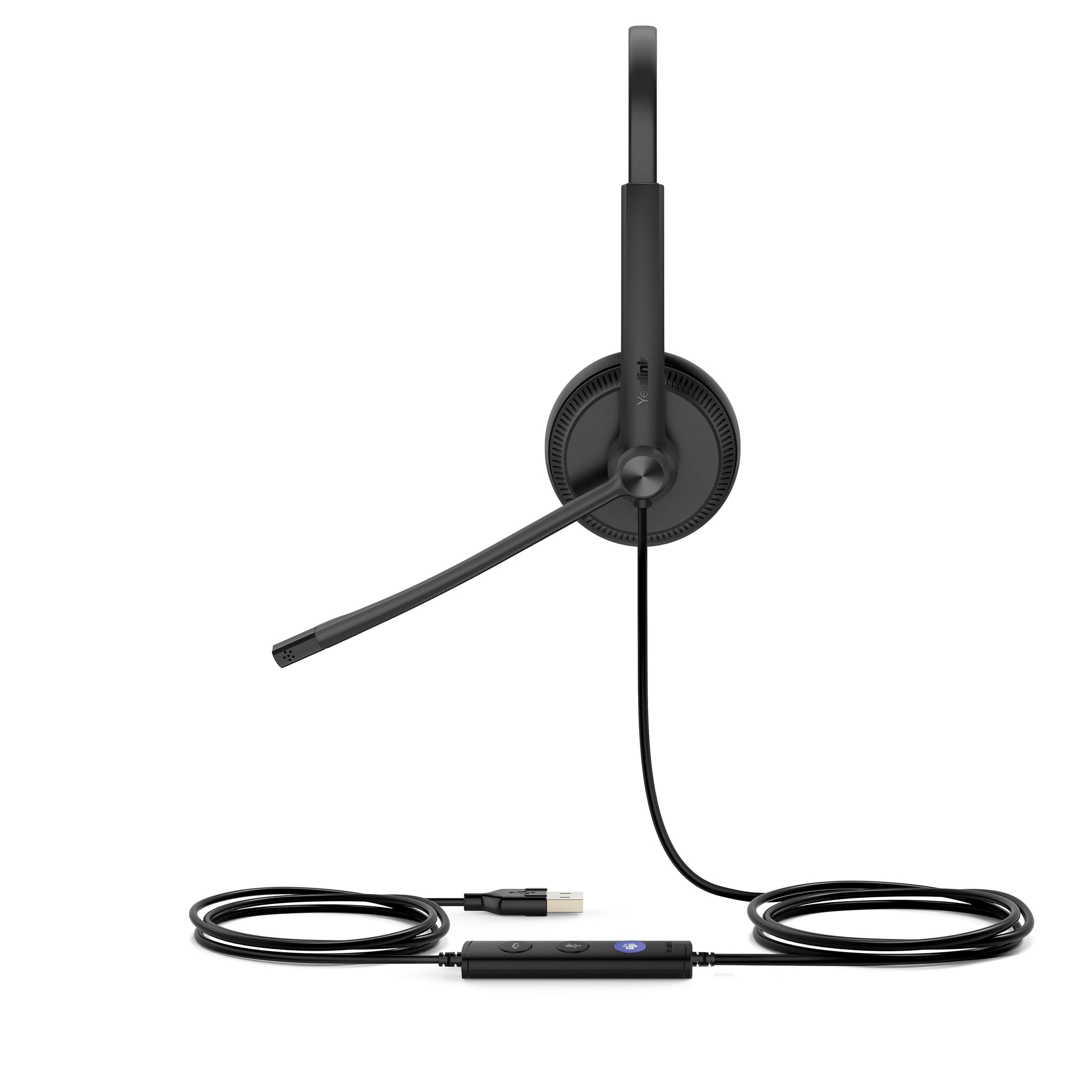 Yealink UH34 Dual Teams Office-Headset – On-Ear, Stereo, Kabel, USB-A, Schwarz