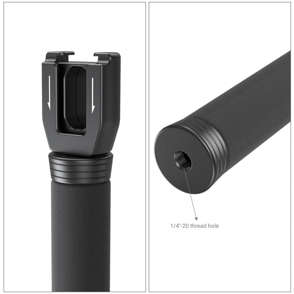 SmallRig Stretchbarer Mikrofon-Handgriff – Mikrofonzubehör für kabellose Lavaliermikrofone, Schwarz