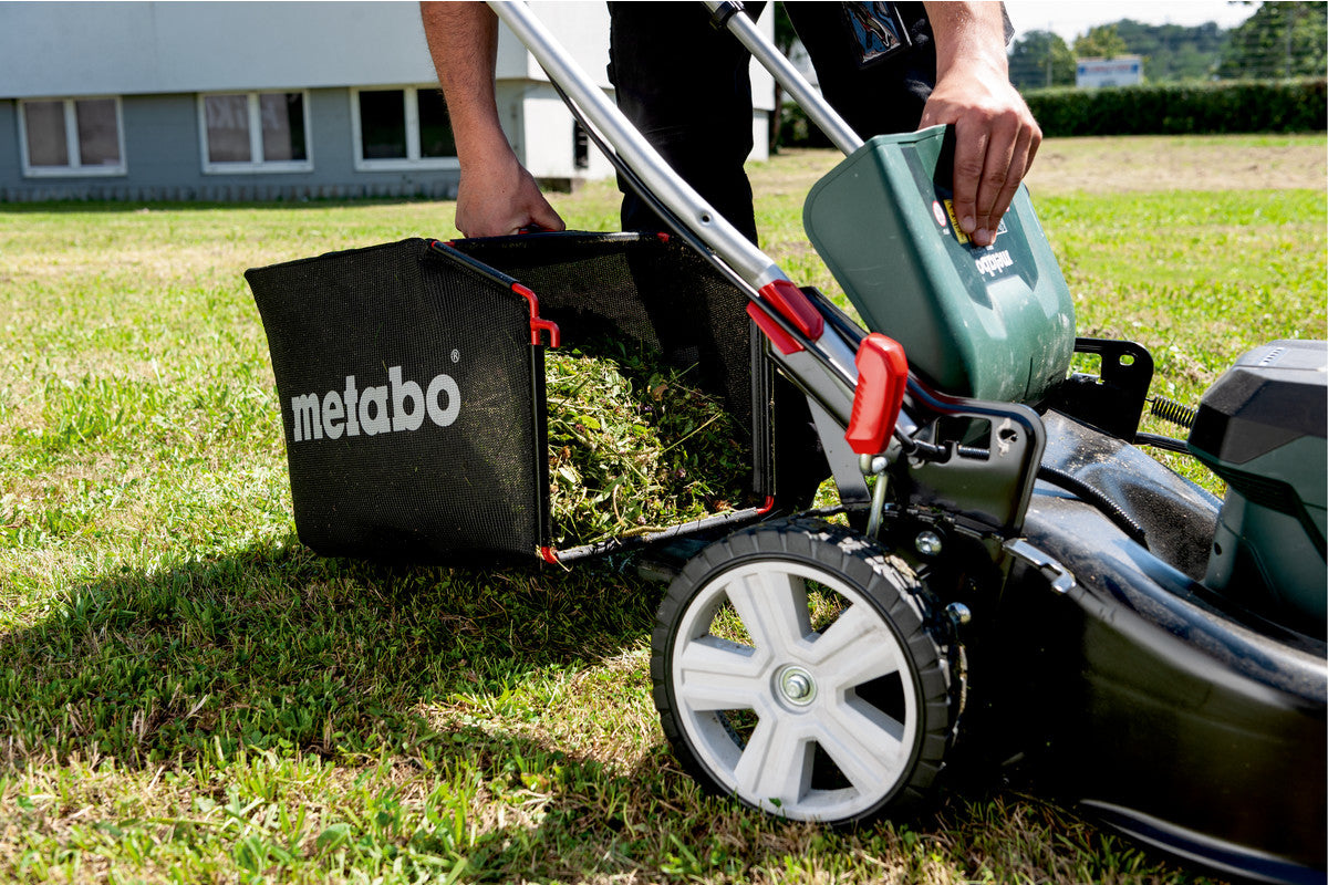 Metabo RM 36-18 LTX BL 46 Akkurasenmäher, bürstenlos – 18 V – 460 mm – 55 l – 2×5,2 Ah & Ladegerät – CAS