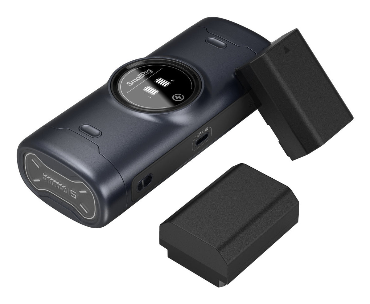 SmallRig Akkuladegerät-Case 5696 – 135,5 × 57,2 × 37,5 mm – für Sony α6600, α9 II, α7 III und andere