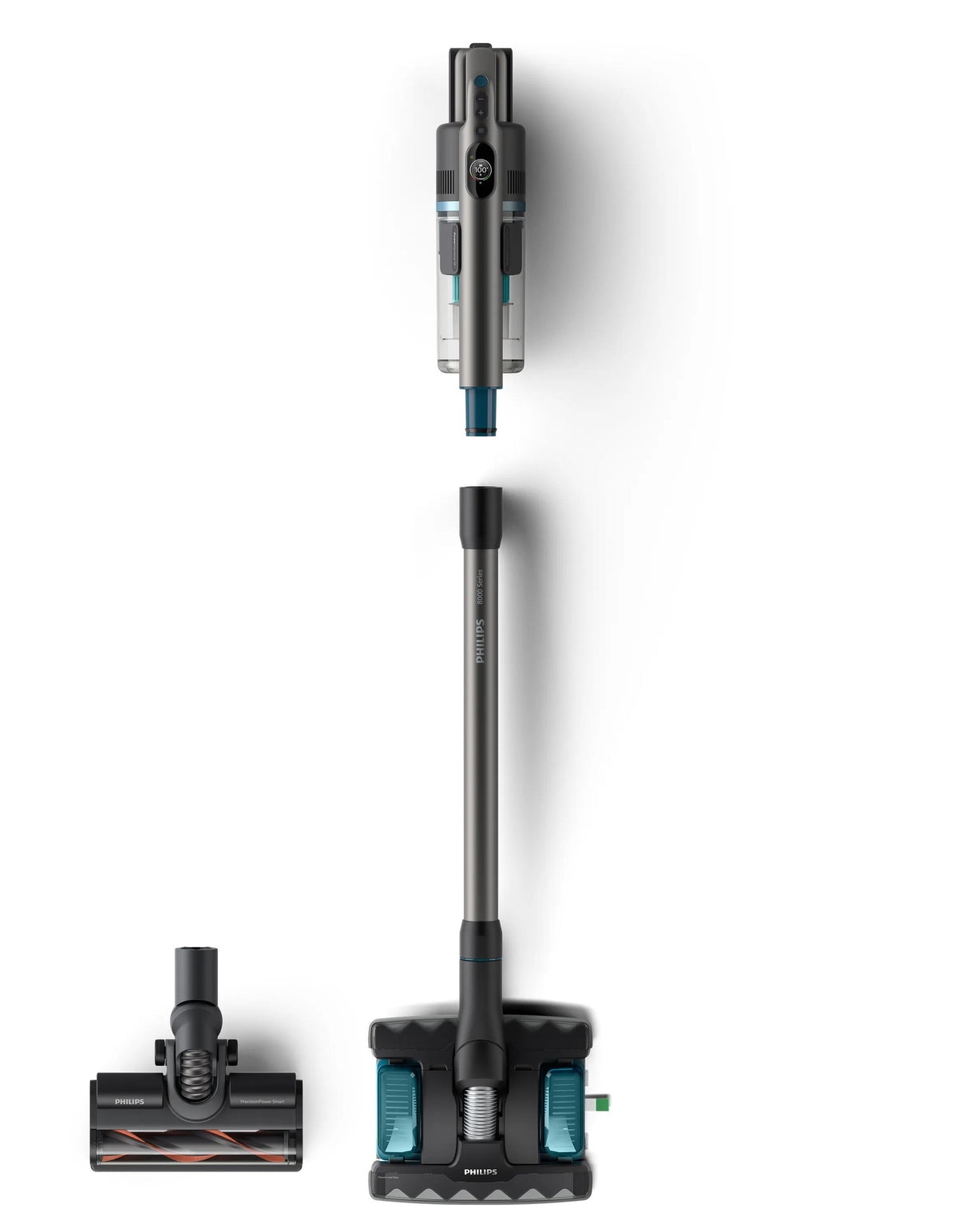 Philips Akkustaubsauger XC8057/01, 2-in-1 – 80 min, Behälter 0,60 l