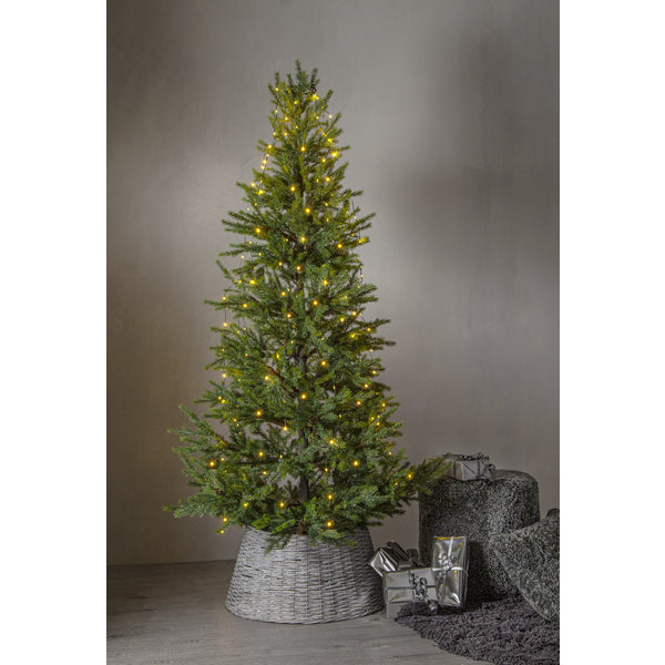 Star Trading Lichterkette Dew Drop Micro – 2 m, 160 LEDs, 3,2 W, Warmweiss, 2700 K, IP44, Kabelbetrieb, Grün