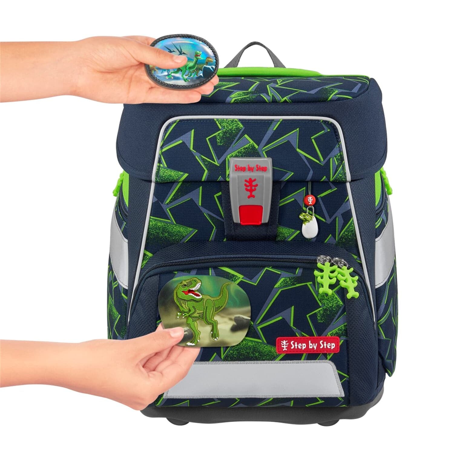 Step by Step Schulrucksack-Set Space – 5-teilig – Wild T-Rex Taro – recycelter Bestandteil