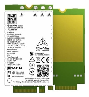 Dell DW5933E WWAN Modul 5G, PCIe 3.0 (M.2 3052) – für Dell 14 Plus 2-in-1, Dell 16 Plus, Dell Pro 16