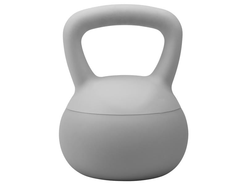 KOOR Paalla Soft Kettlebell – 14 kg – 21,5 × 31 × 21,5 cm – 1 Stück – PVC, Sand – grau