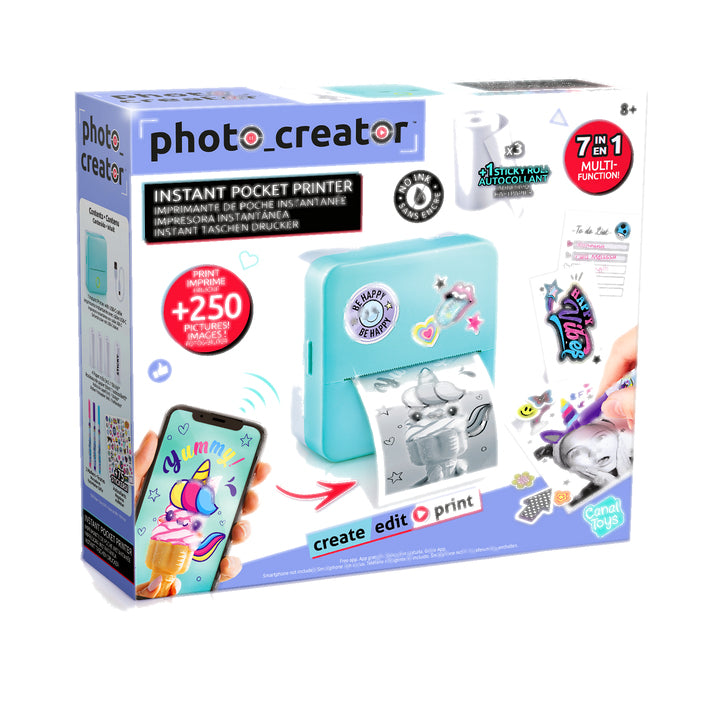 Canal Toys Instant Pocket Printer – Drucker (Spielzeug) – 20 × 18 × 6 cm – ab 8 J. – hellblau