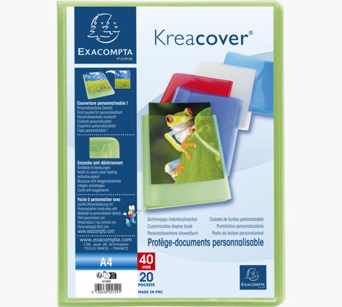 Exacompta Sichtbuch A4, 20 Hüllen, PP, assortiert – 20 Stück