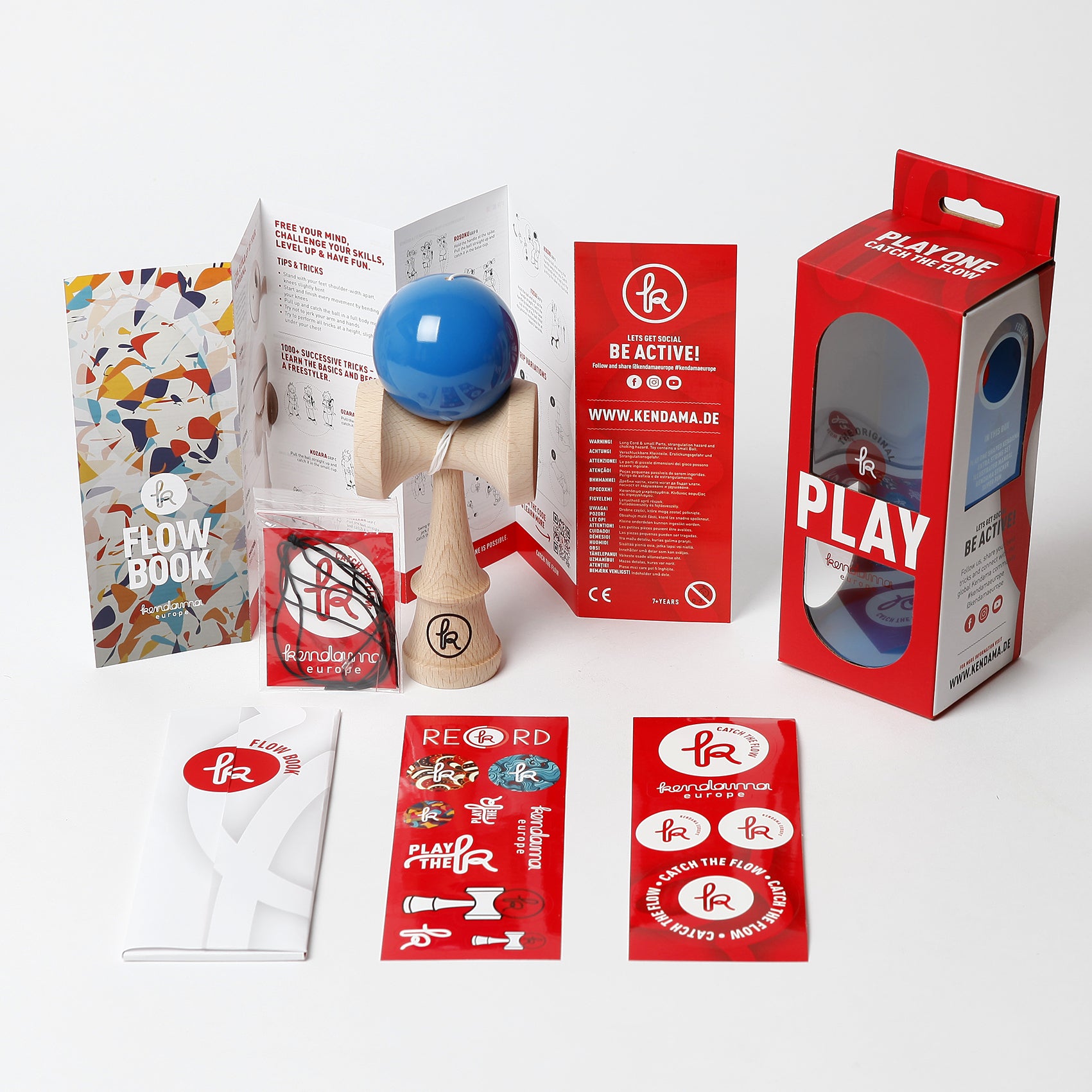 Kendama Europe Play One Kendama – ab 7 Jahren – Buche, blau – CE