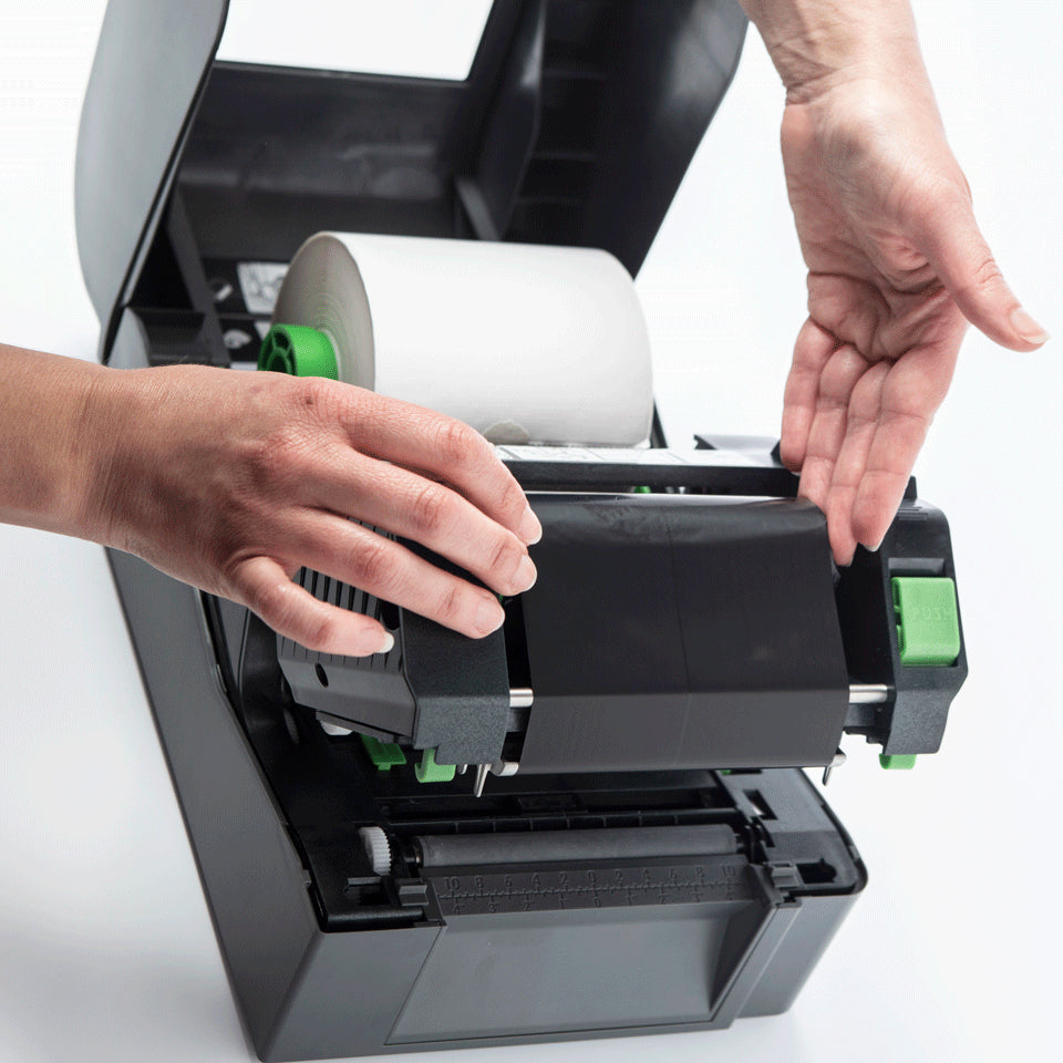 Brother TD-4520TN – Etikettendrucker, Thermodirekt/Thermotransfer, für Etiketten bis 112 mm, USB, LAN, 300 dpi