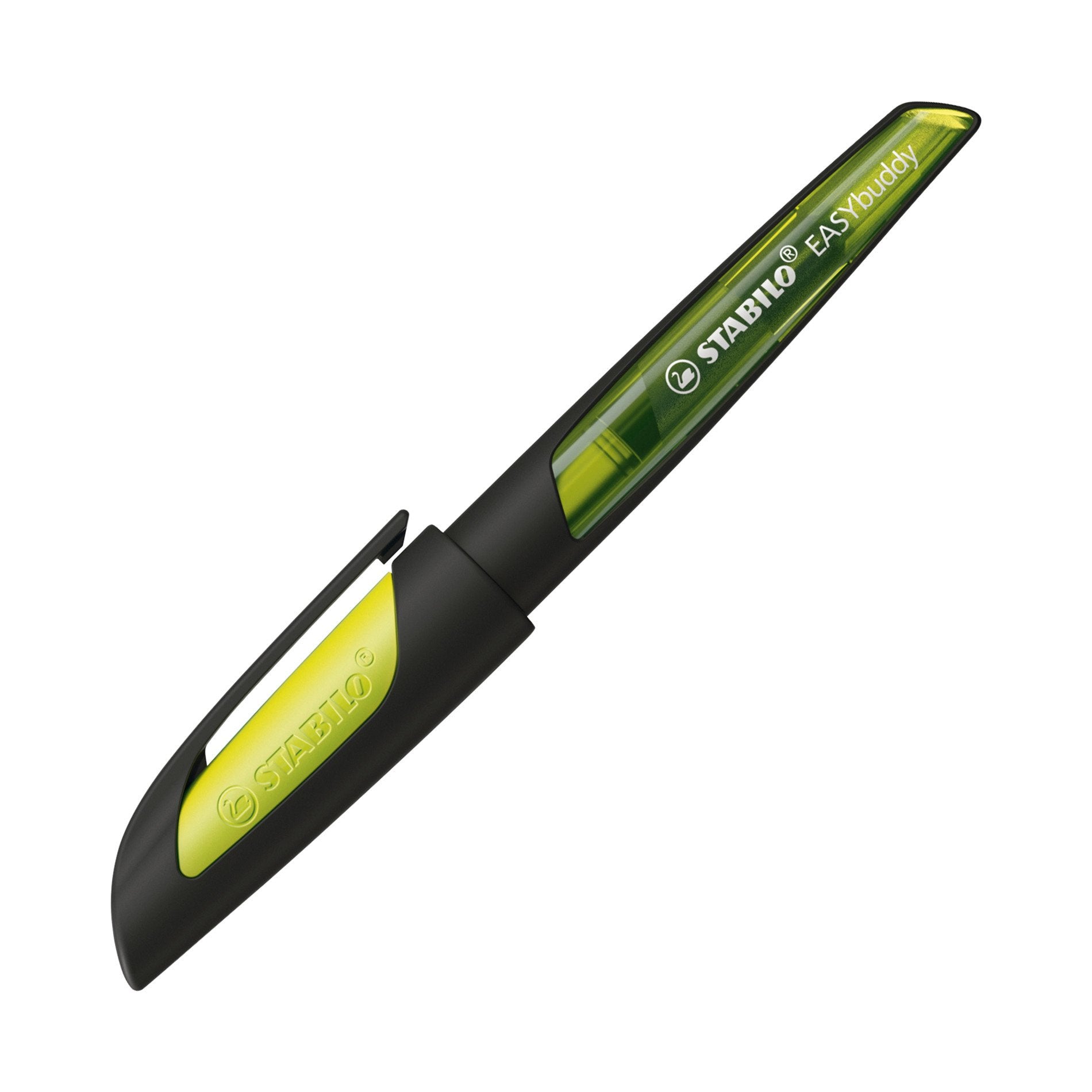 STABILO EASYbuddy – Federspitze M – für Rechts- & Linkshänder – Schwarz/Limette, Blau – Patronen