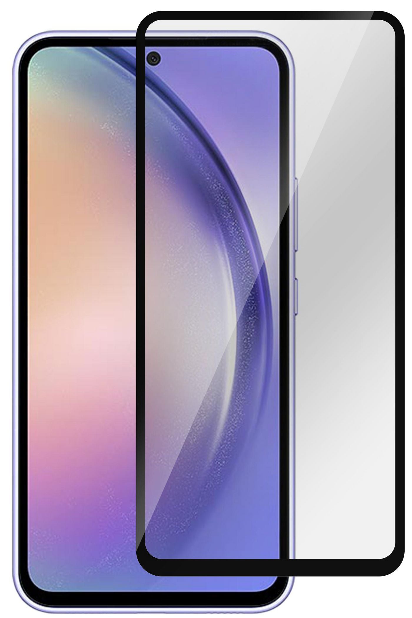 eSTUFF Privacy-Filter (Panzerglas), Full Cover – für Galaxy A54
