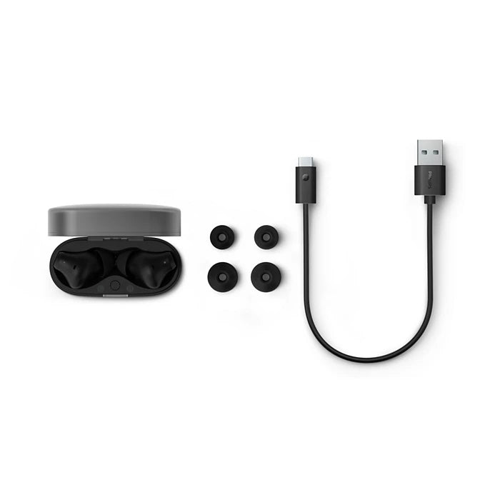 Philips TAT2000BK/00 – True Wireless In-Ear Kopfhörer – Bluetooth, IPX4 – Schwarz – bis 32 h