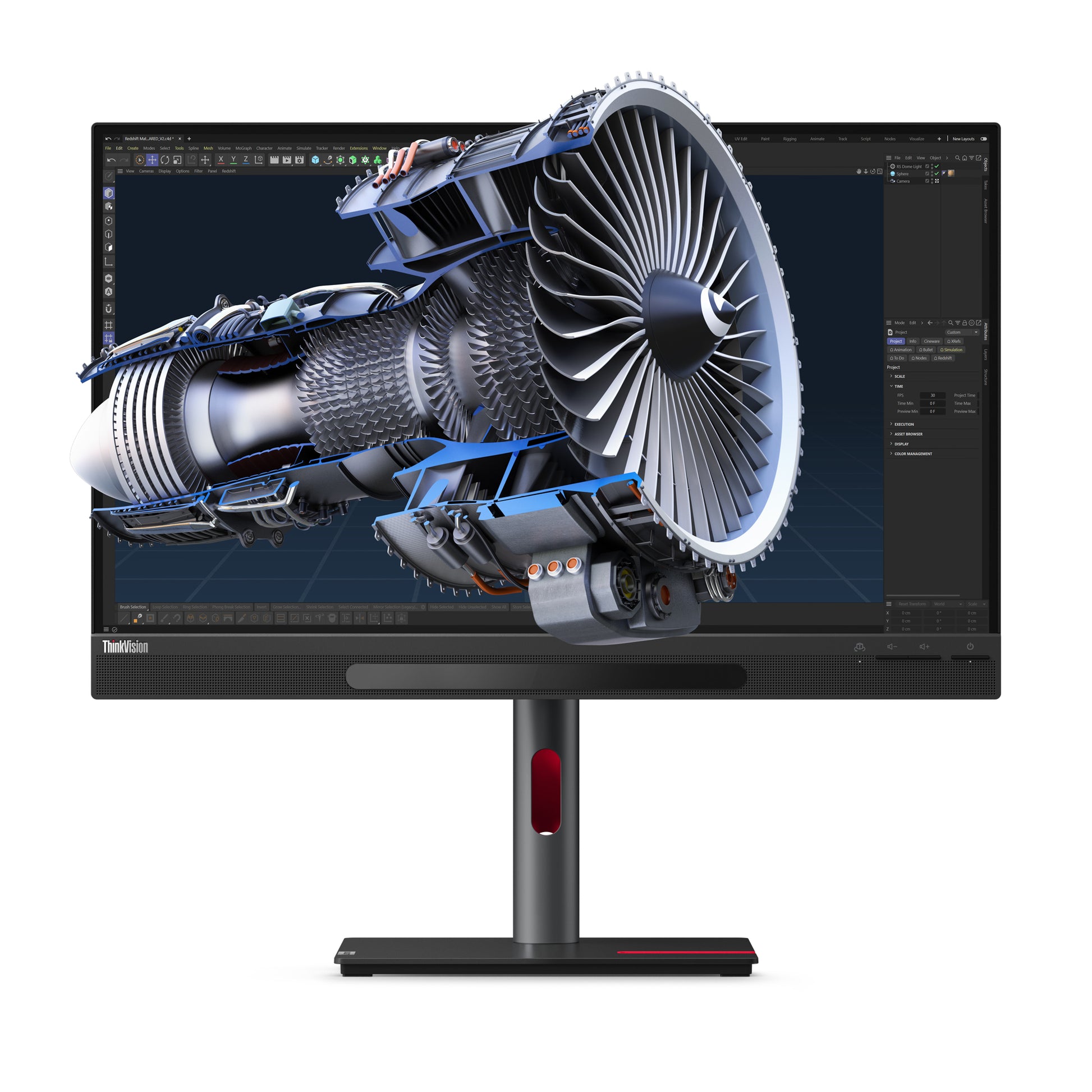 Lenovo ThinkVision 27 – Monitor, 27" 3840 × 2160 (UHD 4K), LED, Schwarz