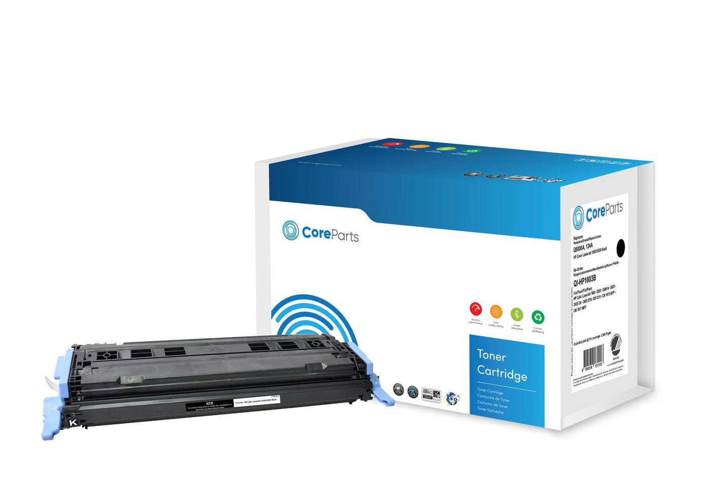 CoreParts HP 124A (Q6000A) Schwarzer Toner – Original – 2'500 Seiten – für HP Color LaserJet 1600/2600