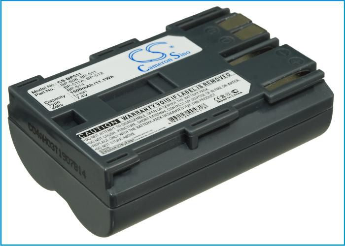 CoreParts Akku 7,4 V 1500 mAh (11,1 Wh) – für Canon EOS 10D, EOS 20D, EOS 300D und andere – Grau