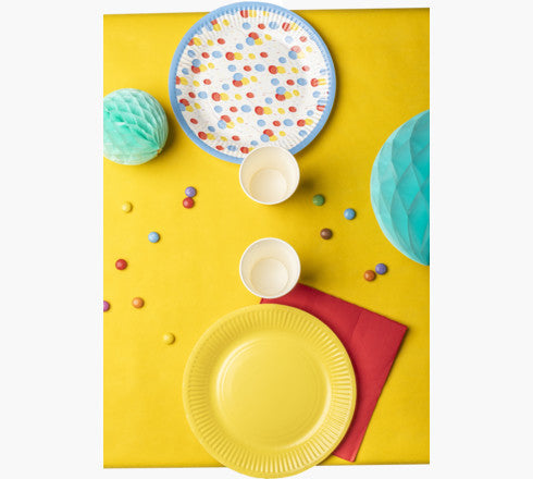 PRONAPPE PRO nappe Teller Papier/Karton, Ø 23 cm – gelb – FSC – 20 Stk.