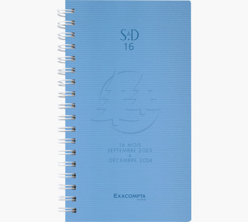 Exacompta Schulagenda 2026/27, 1 Woche/2 Seiten, 9,0 × 9,9 cm, Spiralbindung