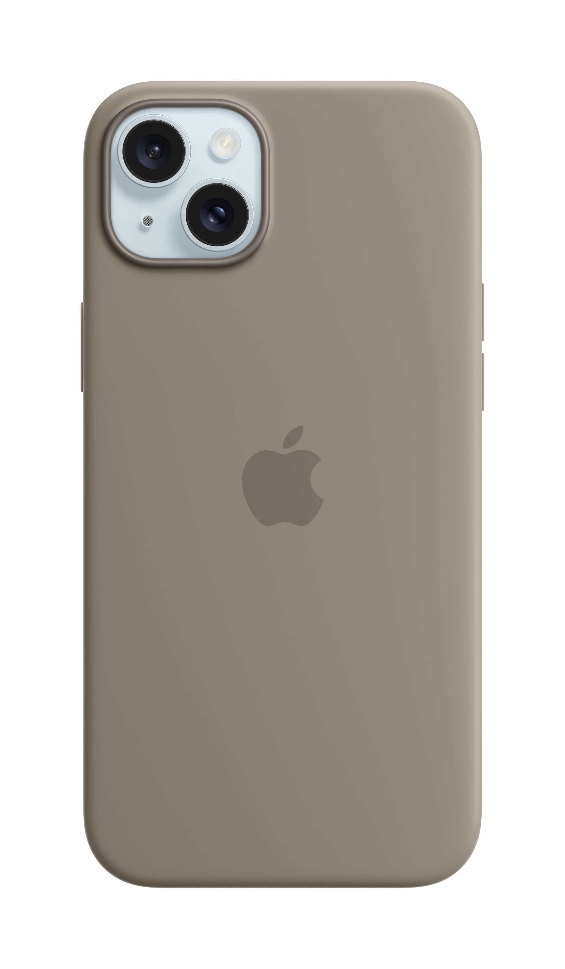 Apple Backcover – für Apple iPhone 15 Plus, MagSafe, Mikrofaser+Silikon, Graubraun