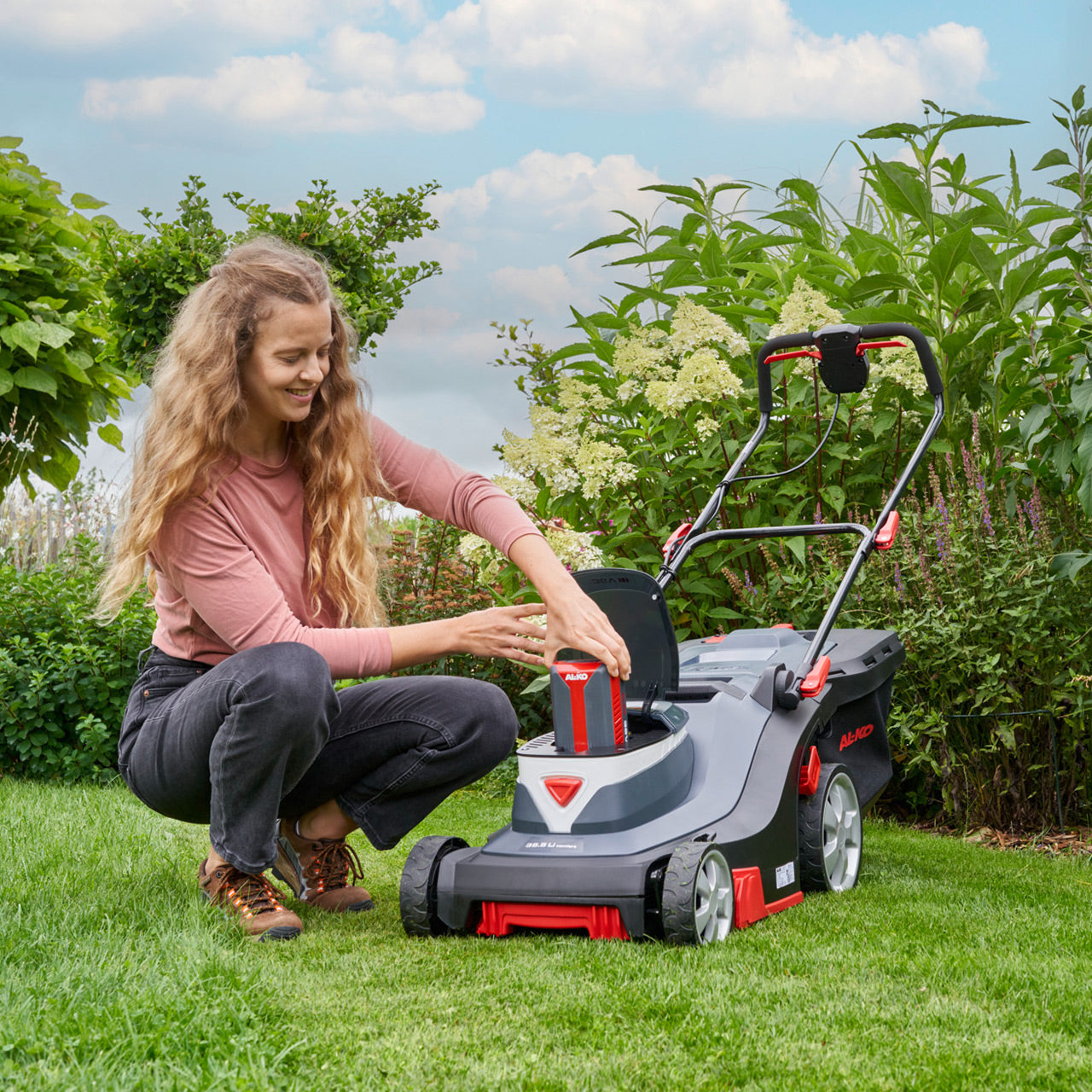 AL-KO Rasenmäher 38,5 LI COMFORT – Schnittbreite 38 cm, Akku 36 V, Batteriekapazität 4 Ah, Grasfangvolumen 45