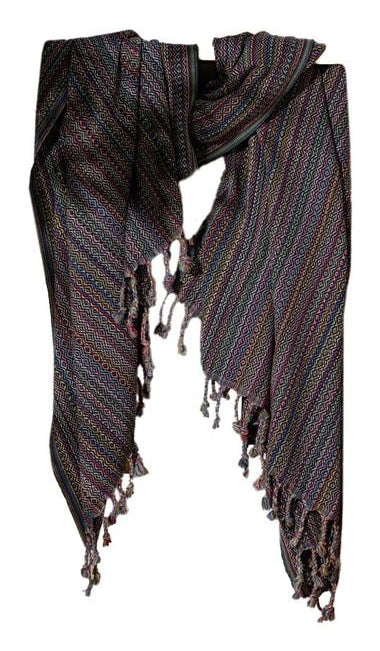 Foutastic Strandtuch Otantik – 90 × 175 cm, Schwarz, 60% Baumwolle/40% Polyester