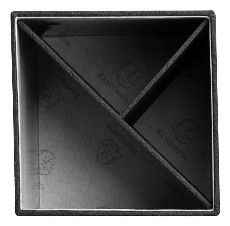 Exacompta OfficeByMe 67601E Stifteköcher – 3 Fächer, Schwarz, Karton, B 91 × H 108 × T 91 mm, 8er-Set