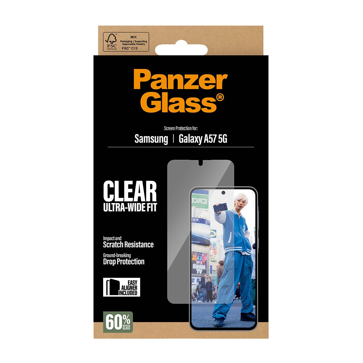 PanzerGlass Displayschutz (Folie), Ultra-Wide Fit – für Galaxy A57 5G