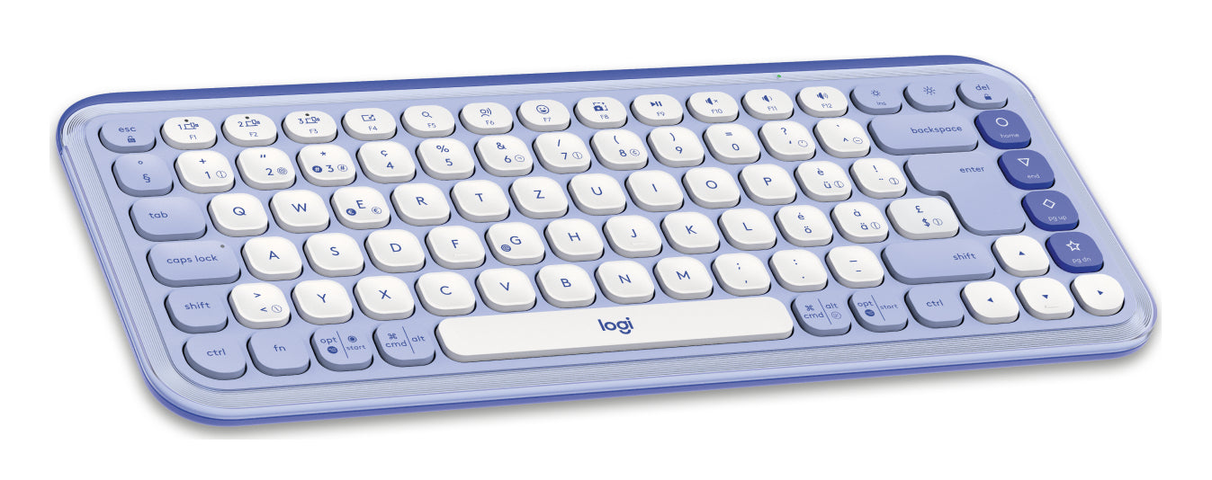 Logitech Pop Icon Combo – Tastatur-Maus-Set – Mini – Schere – Bluetooth – QWERTZ (CH) – Lila/Weiss