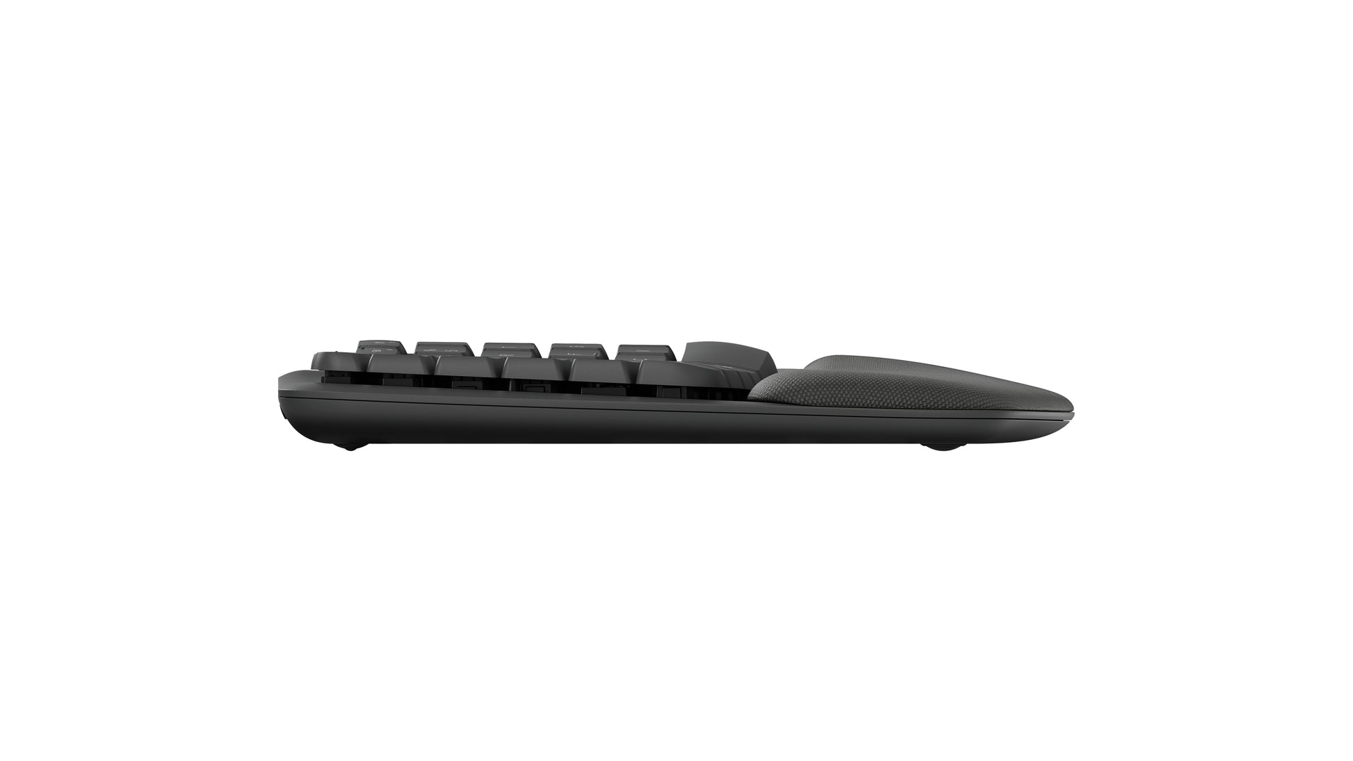 Logitech Wave Keys – Ergonomische Tastatur – Bluetooth & 2,4 GHz (Logi Bolt USB‑A) – mit Handballenauflage